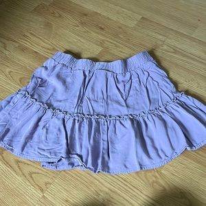purple flowy skirt